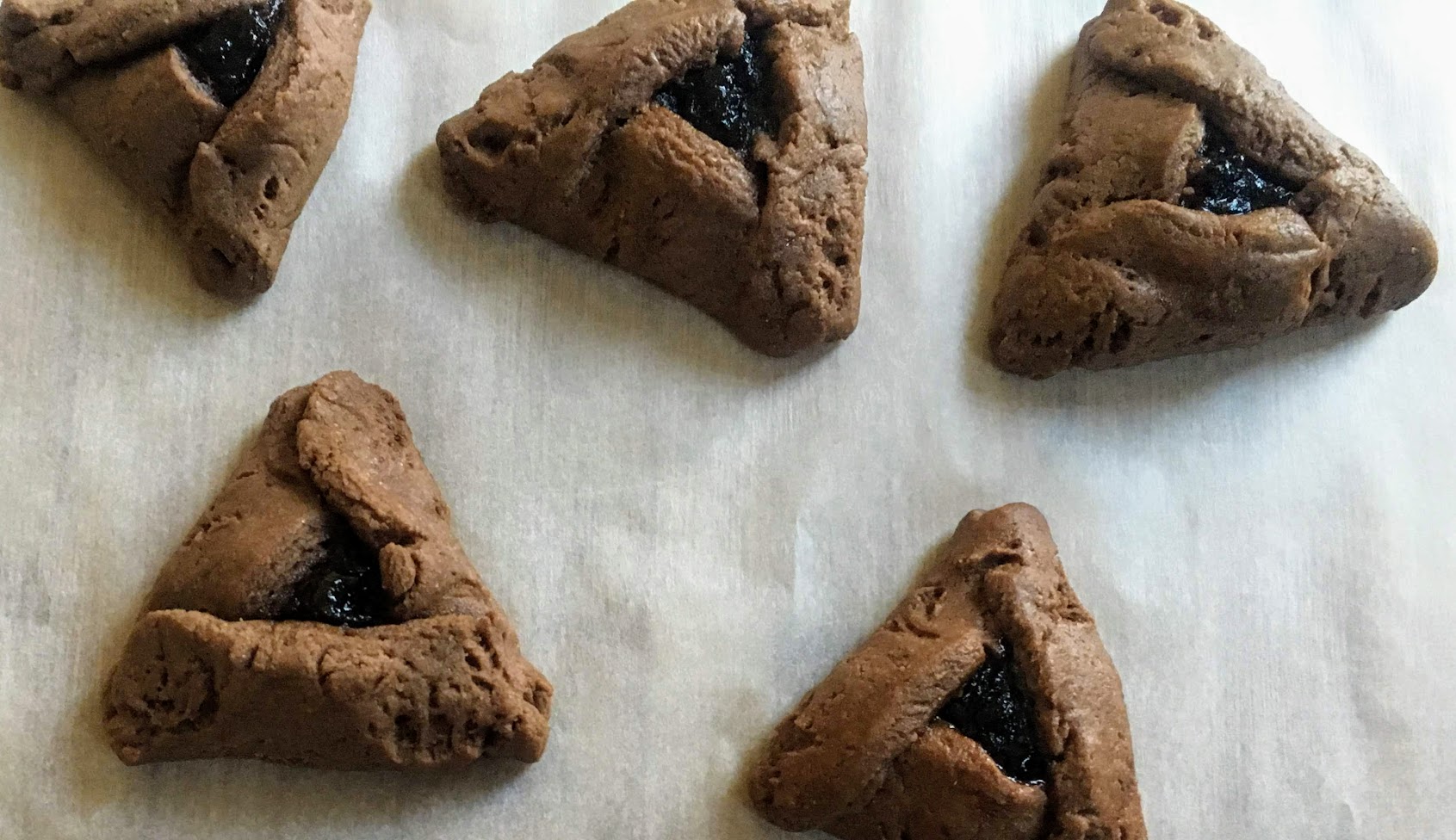 Chocolate Strawberry Hamantaschen