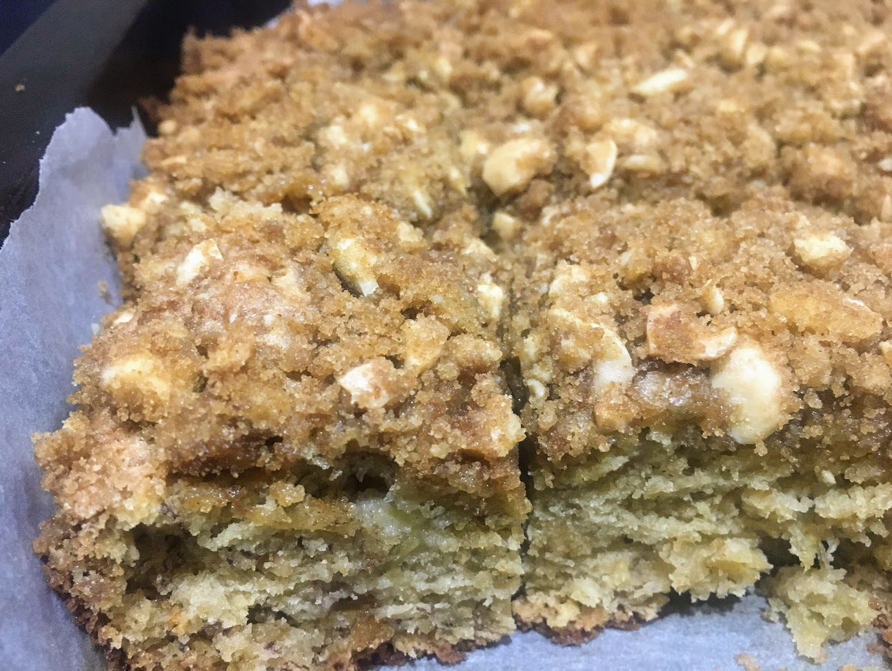 Peanut Butter Banana Crumb Cake