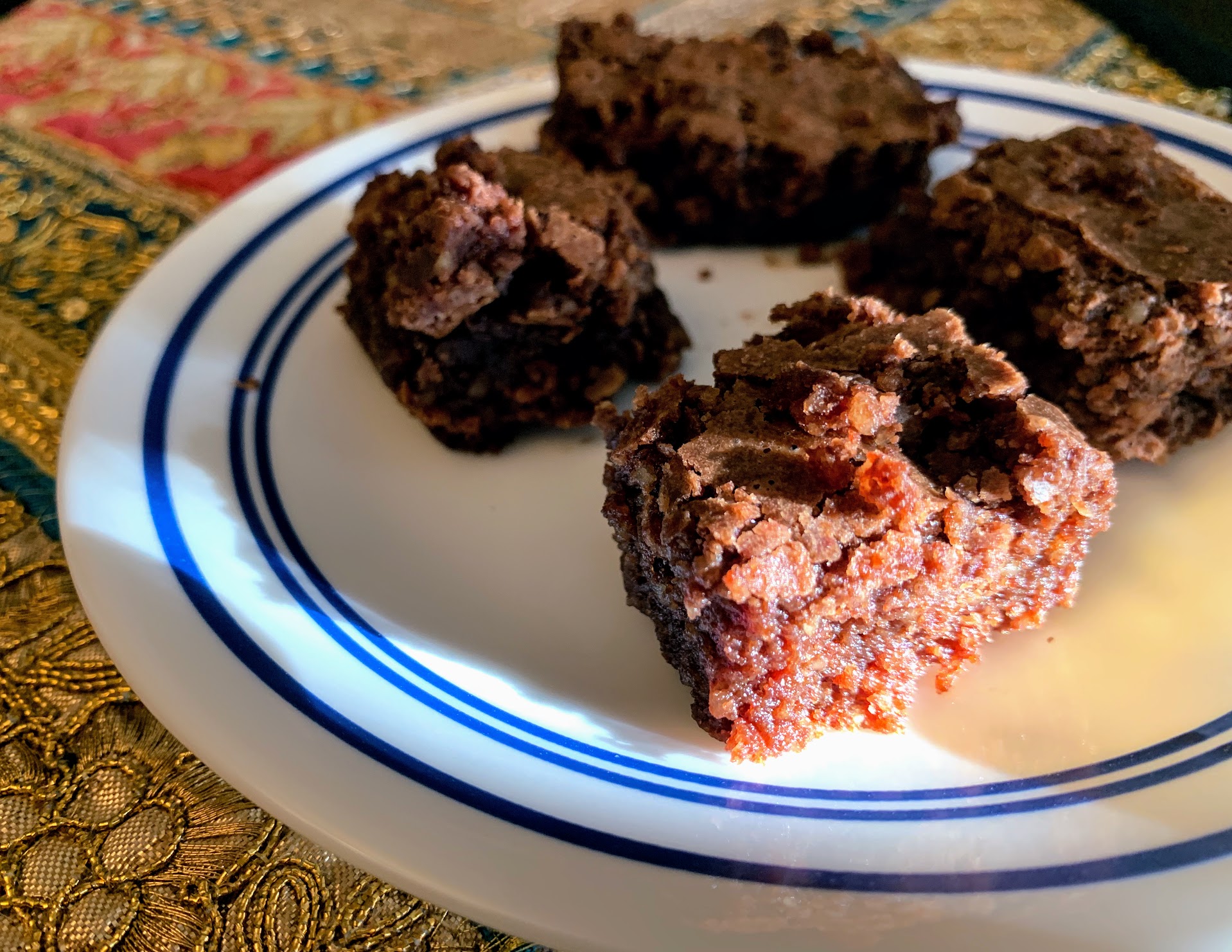 Olive Oil and Pecan Brownies