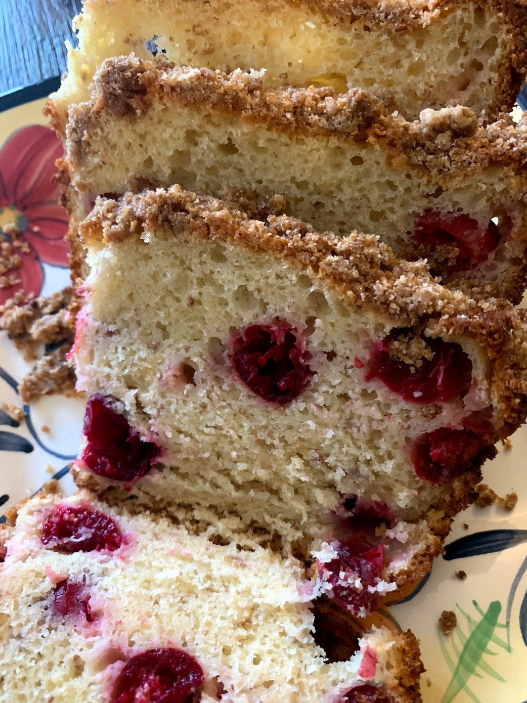 Banana Cranberry Streusel Bread