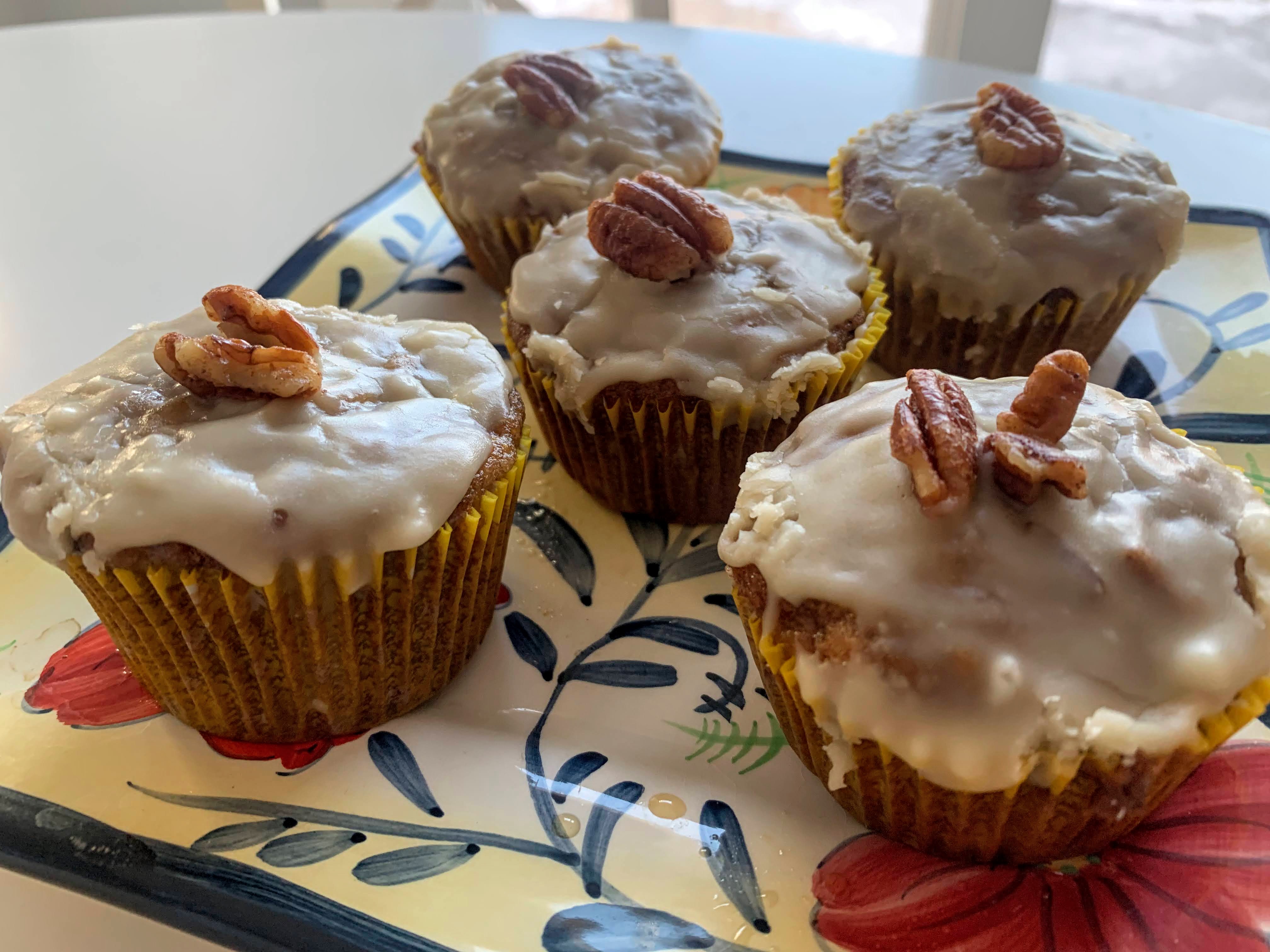 Glazed Banana Maple Muffins