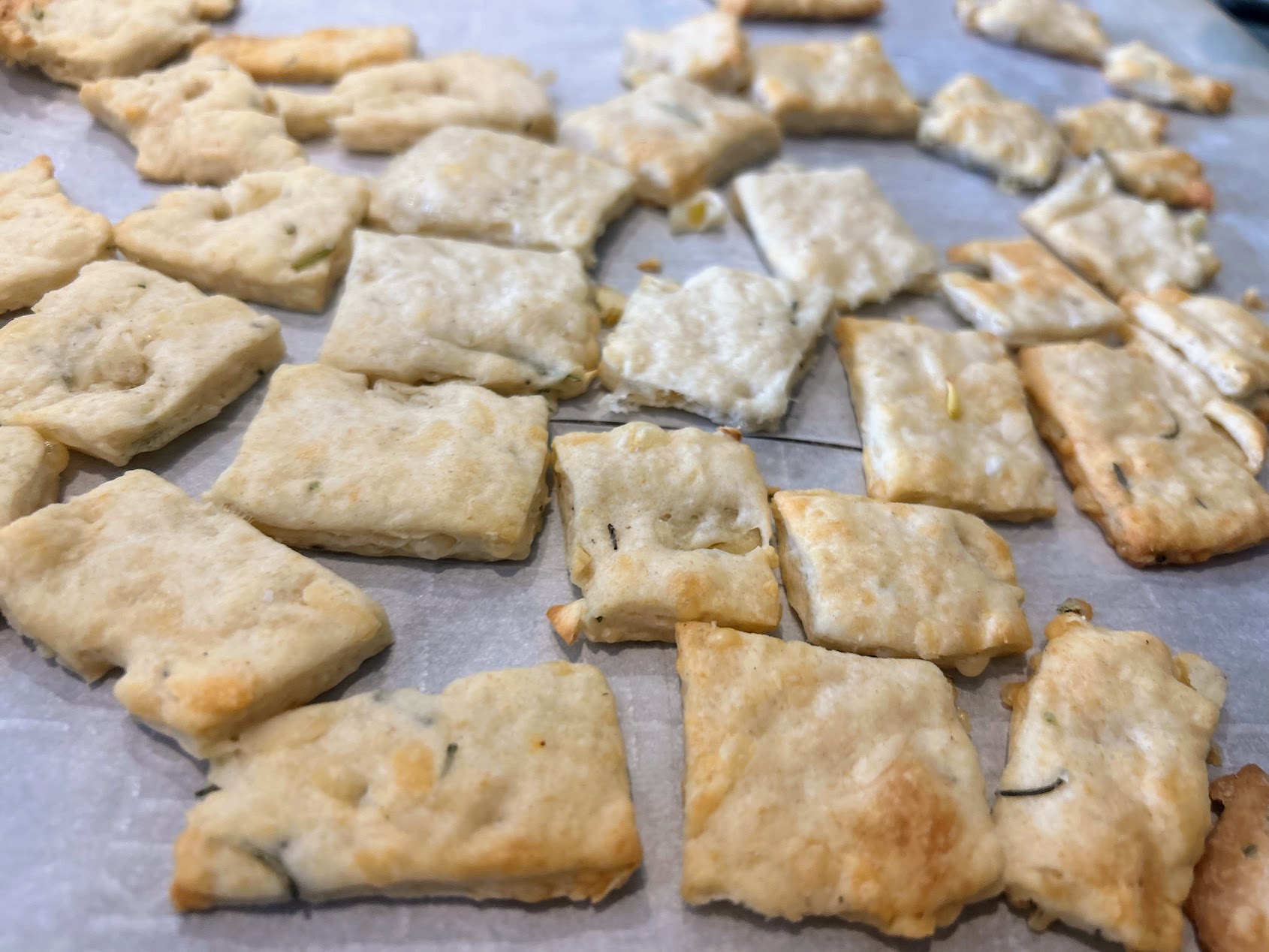 Garlic Parmesan Herb Crackers